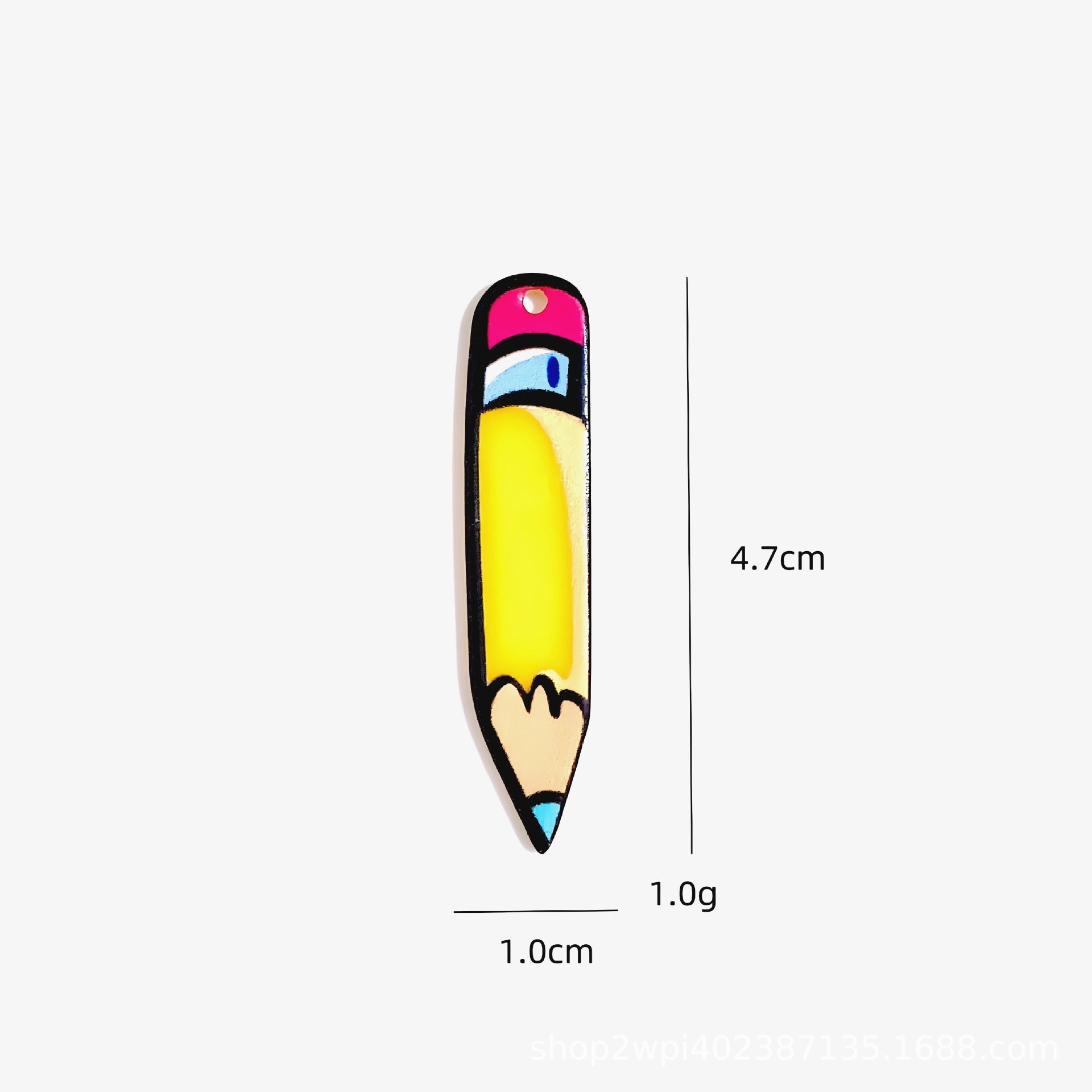 Wholesale 10pcs Teacher's Day Colorful Paint Brush Acrylic DIY Jewelry Accessories